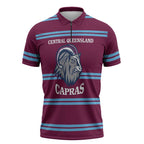 Central Queensland Rugby Custom Zipper Polo Shirt Go Capras Sporty Style - Aussie Hoodie