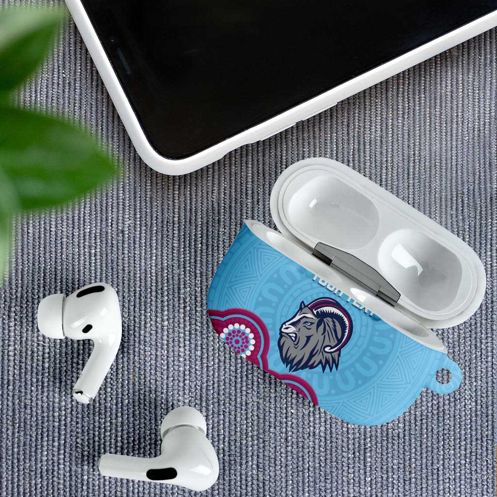 Central Queensland Rugby Custom AirPods Case Go Capras Aboriginal Art - Aussie Hoodie