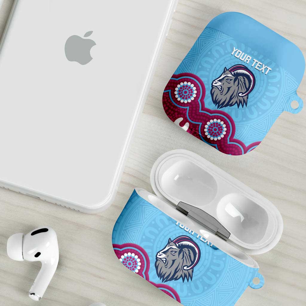 Central Queensland Rugby Custom AirPods Case Go Capras Aboriginal Art - Aussie Hoodie