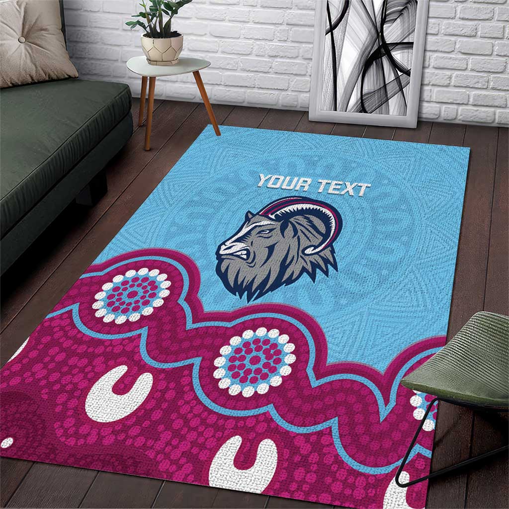 Central Queensland Rugby Custom Area Rug Go Capras Aboriginal Art - Aussie Hoodie