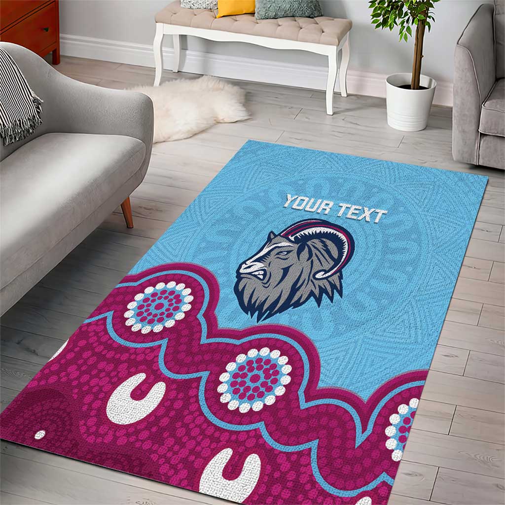 Central Queensland Rugby Custom Area Rug Go Capras Aboriginal Art - Aussie Hoodie