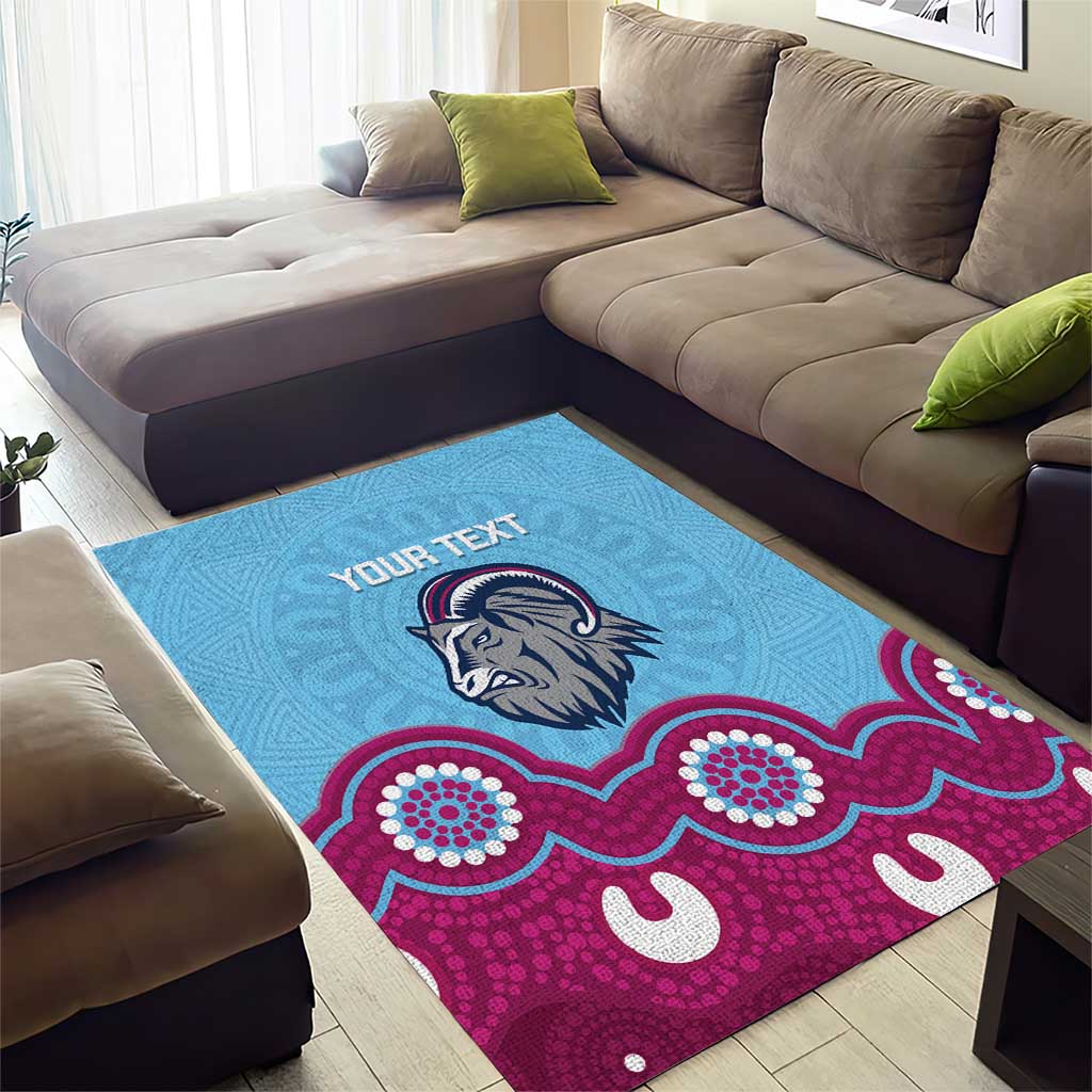 Central Queensland Rugby Custom Area Rug Go Capras Aboriginal Art - Aussie Hoodie