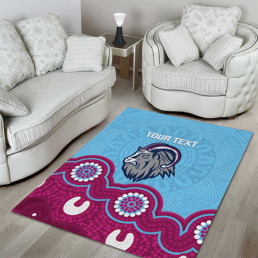 Central Queensland Rugby Custom Area Rug Go Capras Aboriginal Art - Aussie Hoodie