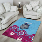 Central Queensland Rugby Custom Area Rug Go Capras Aboriginal Art - Aussie Hoodie