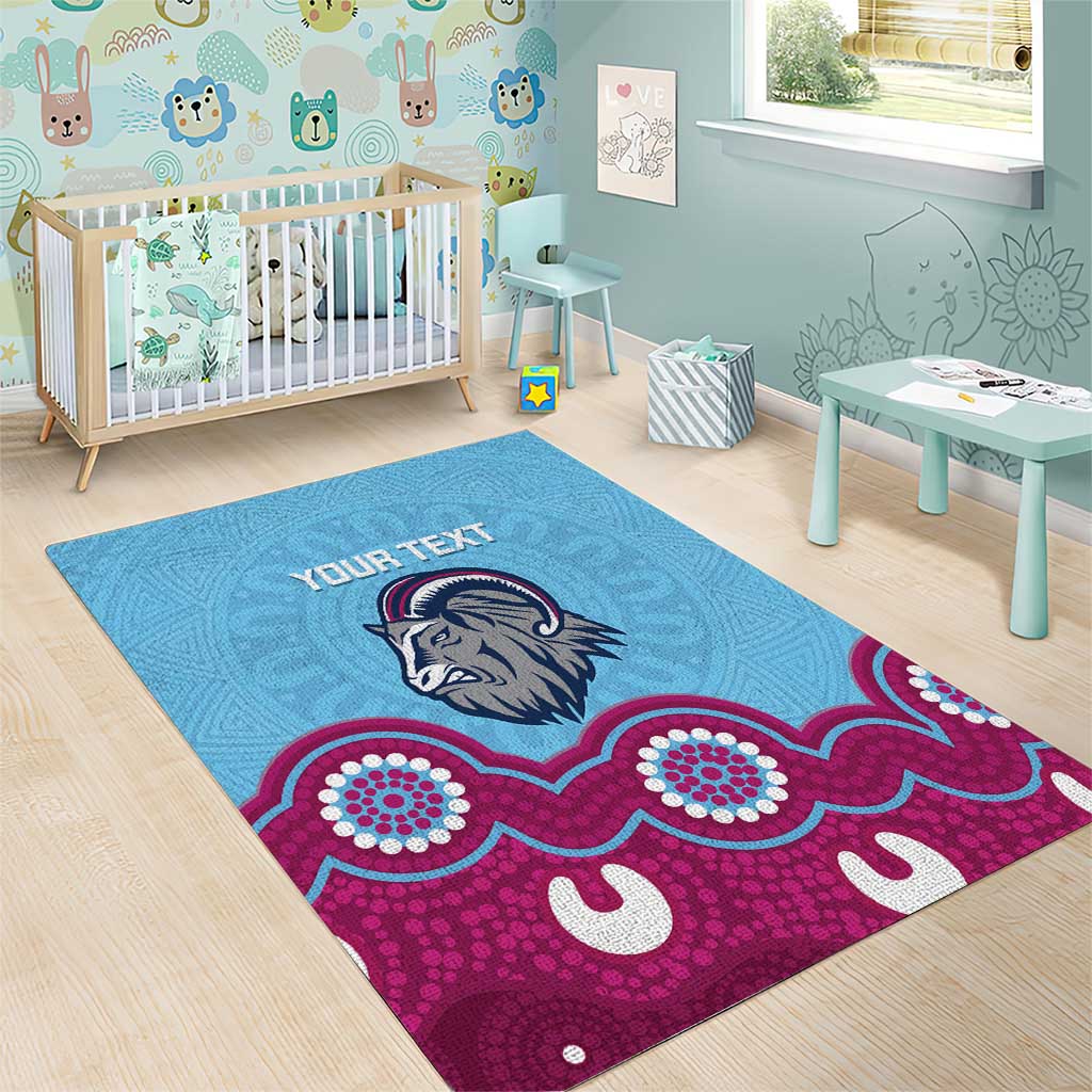 Central Queensland Rugby Custom Area Rug Go Capras Aboriginal Art - Aussie Hoodie