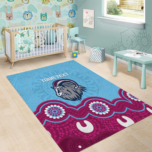 Central Queensland Rugby Custom Area Rug Go Capras Aboriginal Art - Aussie Hoodie