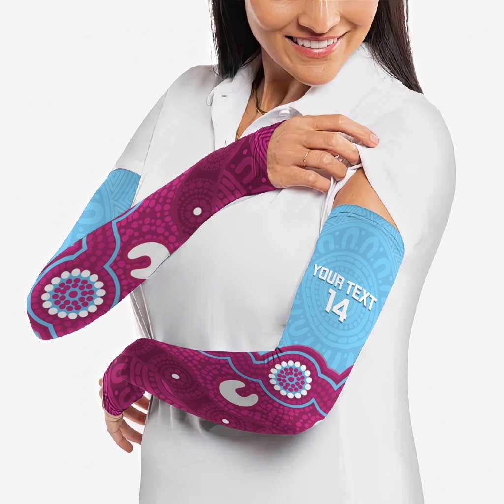 Central Queensland Rugby Custom Arm Sleeves Go Capras Aboriginal Art - Aussie Hoodie