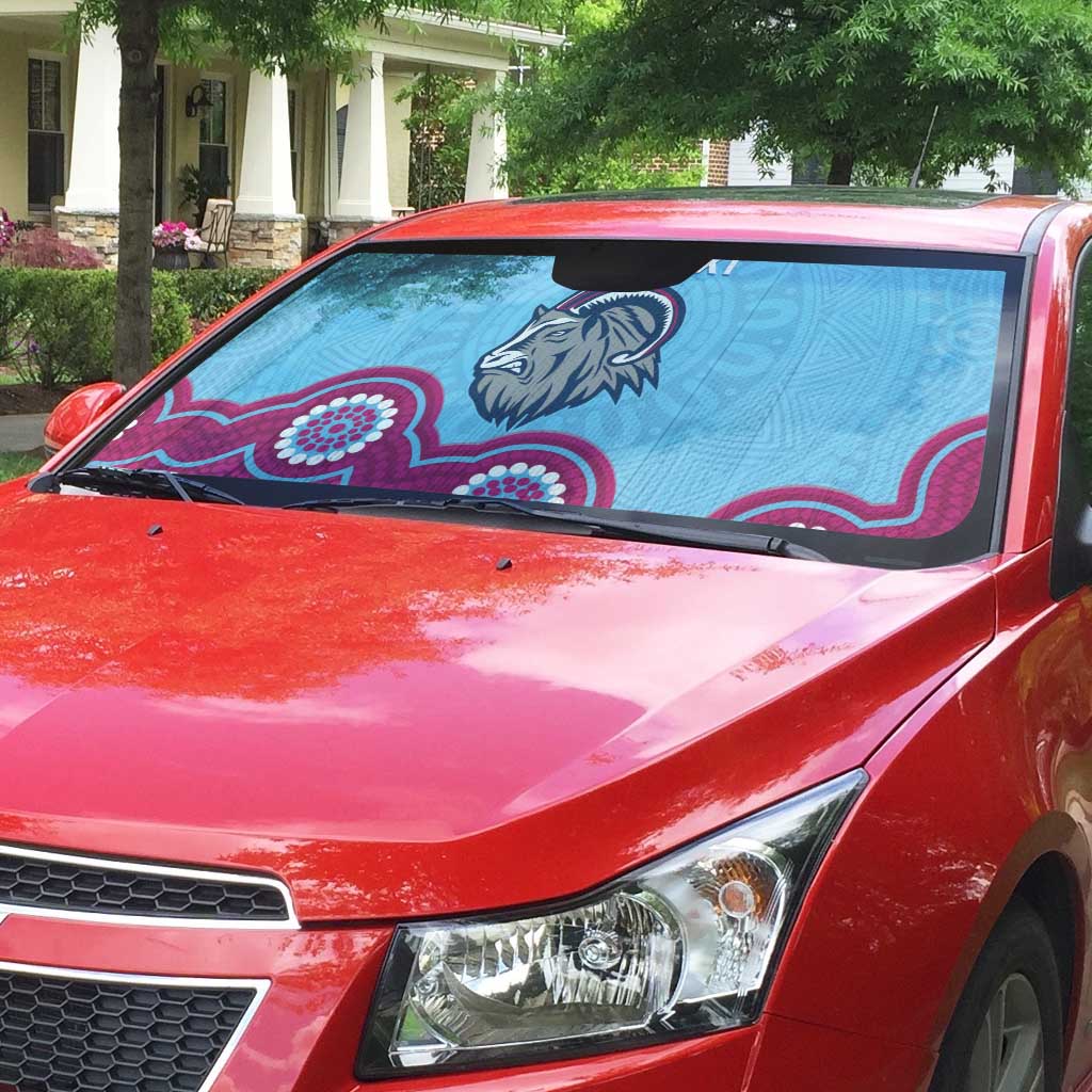Central Queensland Rugby Custom Auto Sun Shade Go Capras Aboriginal Art - Aussie Hoodie