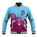 Central Queensland Rugby Custom Baseball Jacket Go Capras Aboriginal Art - Aussie Hoodie
