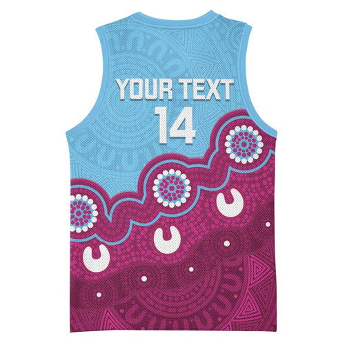 Central Queensland Rugby Custom Basketball Jersey Go Capras Aboriginal Art - Aussie Hoodie