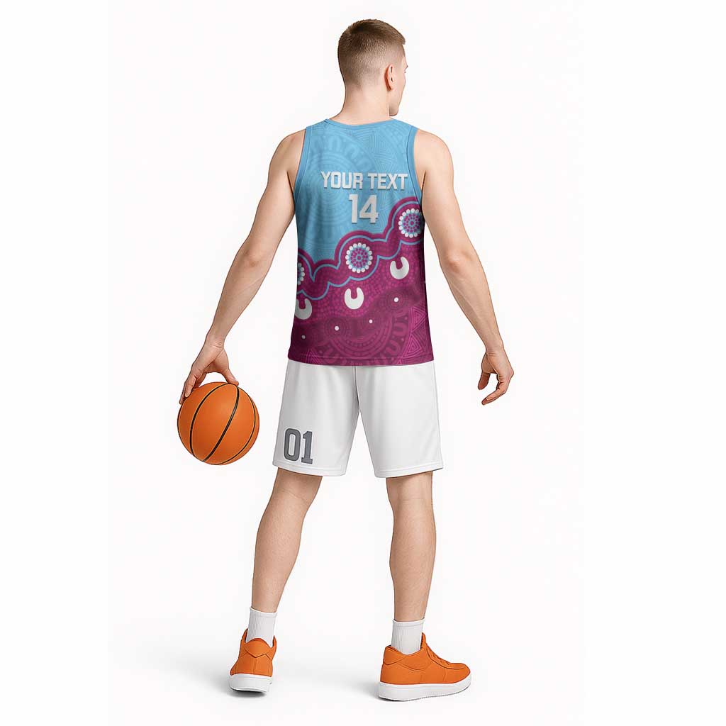 Central Queensland Rugby Custom Basketball Jersey Go Capras Aboriginal Art - Aussie Hoodie