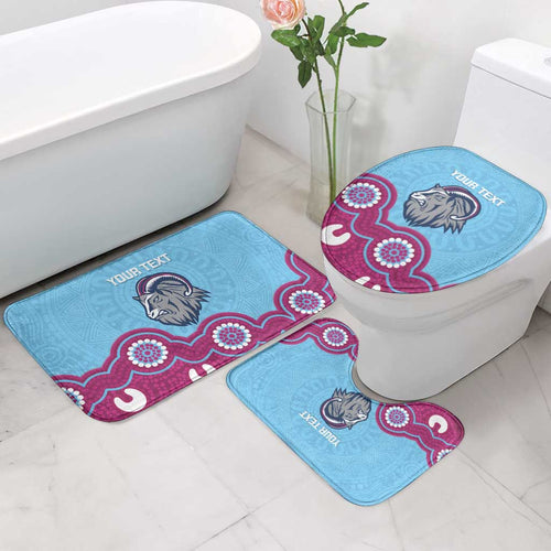 Central Queensland Rugby Custom Bathroom Set Go Capras Aboriginal Art - Aussie Hoodie