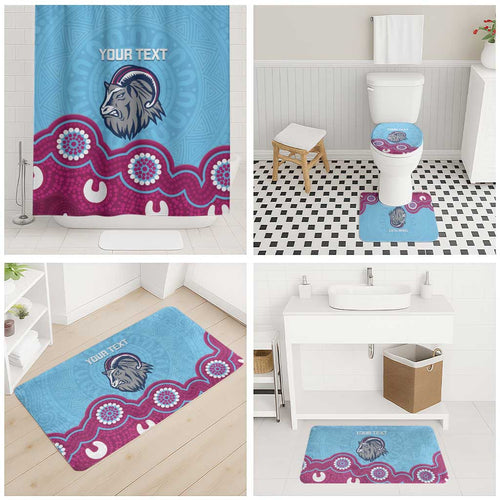 Central Queensland Rugby Custom Bathroom Set Go Capras Aboriginal Art - Aussie Hoodie