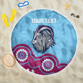 Central Queensland Rugby Custom Beach Blanket Go Capras Aboriginal Art - Aussie Hoodie