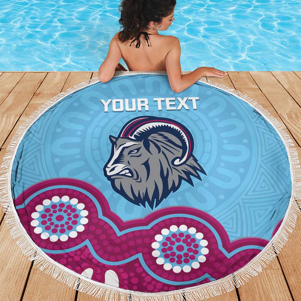 Central Queensland Rugby Custom Beach Blanket Go Capras Aboriginal Art - Aussie Hoodie
