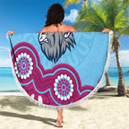 Central Queensland Rugby Custom Beach Blanket Go Capras Aboriginal Art - Aussie Hoodie