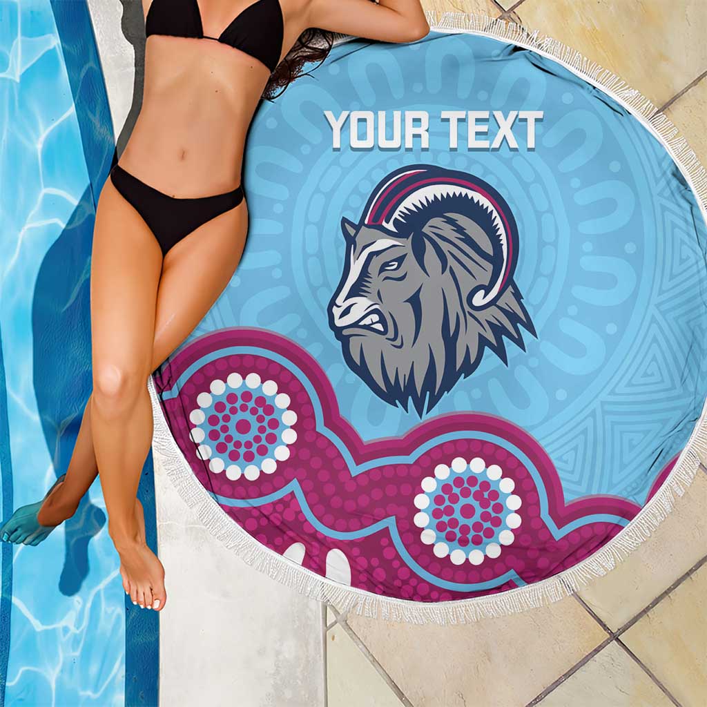 Central Queensland Rugby Custom Beach Blanket Go Capras Aboriginal Art - Aussie Hoodie