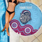 Central Queensland Rugby Custom Beach Blanket Go Capras Aboriginal Art - Aussie Hoodie