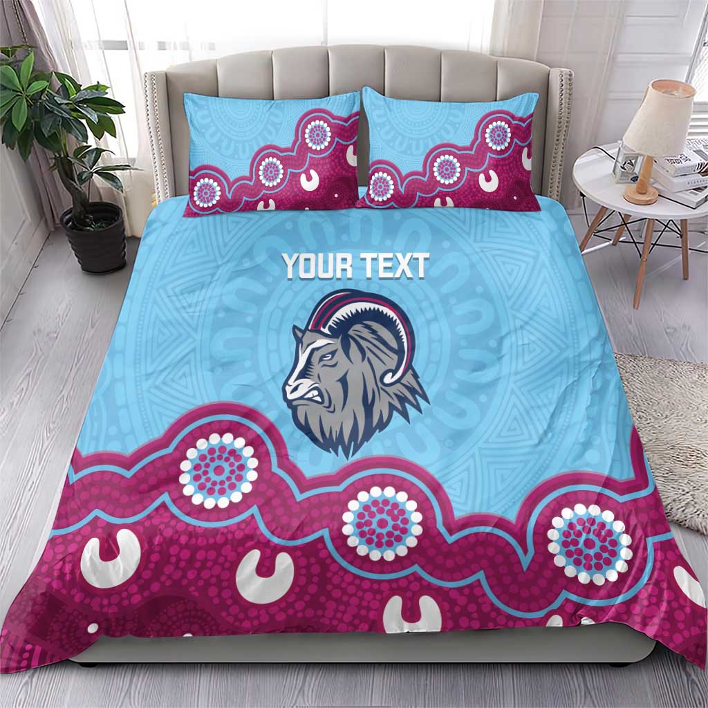 Central Queensland Rugby Custom Bedding Set Go Capras Aboriginal Art - Aussie Hoodie