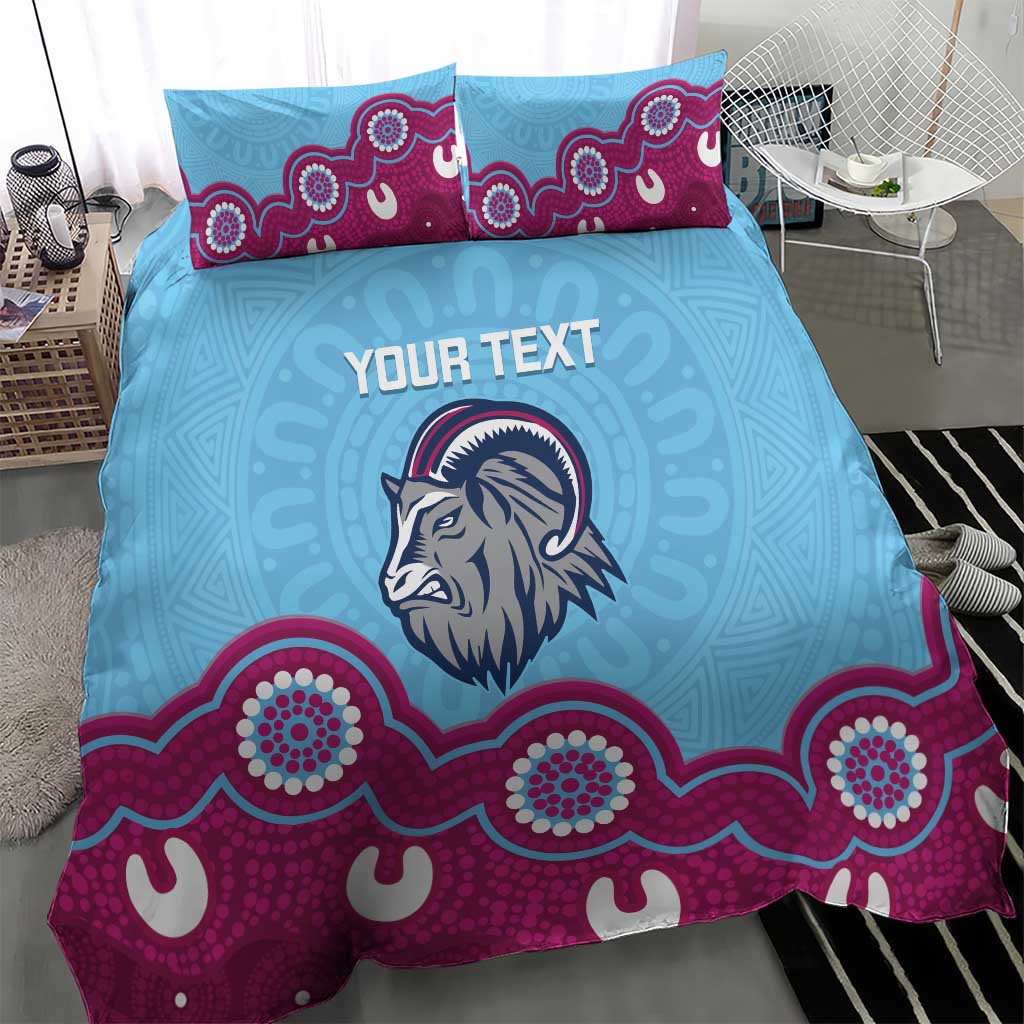 Central Queensland Rugby Custom Bedding Set Go Capras Aboriginal Art - Aussie Hoodie