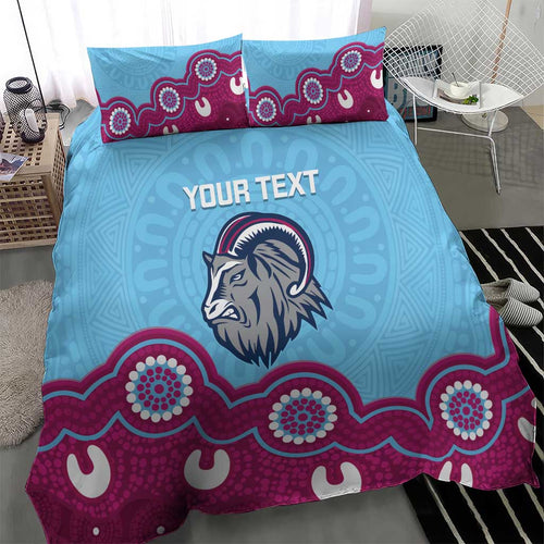 Central Queensland Rugby Custom Bedding Set Go Capras Aboriginal Art - Aussie Hoodie