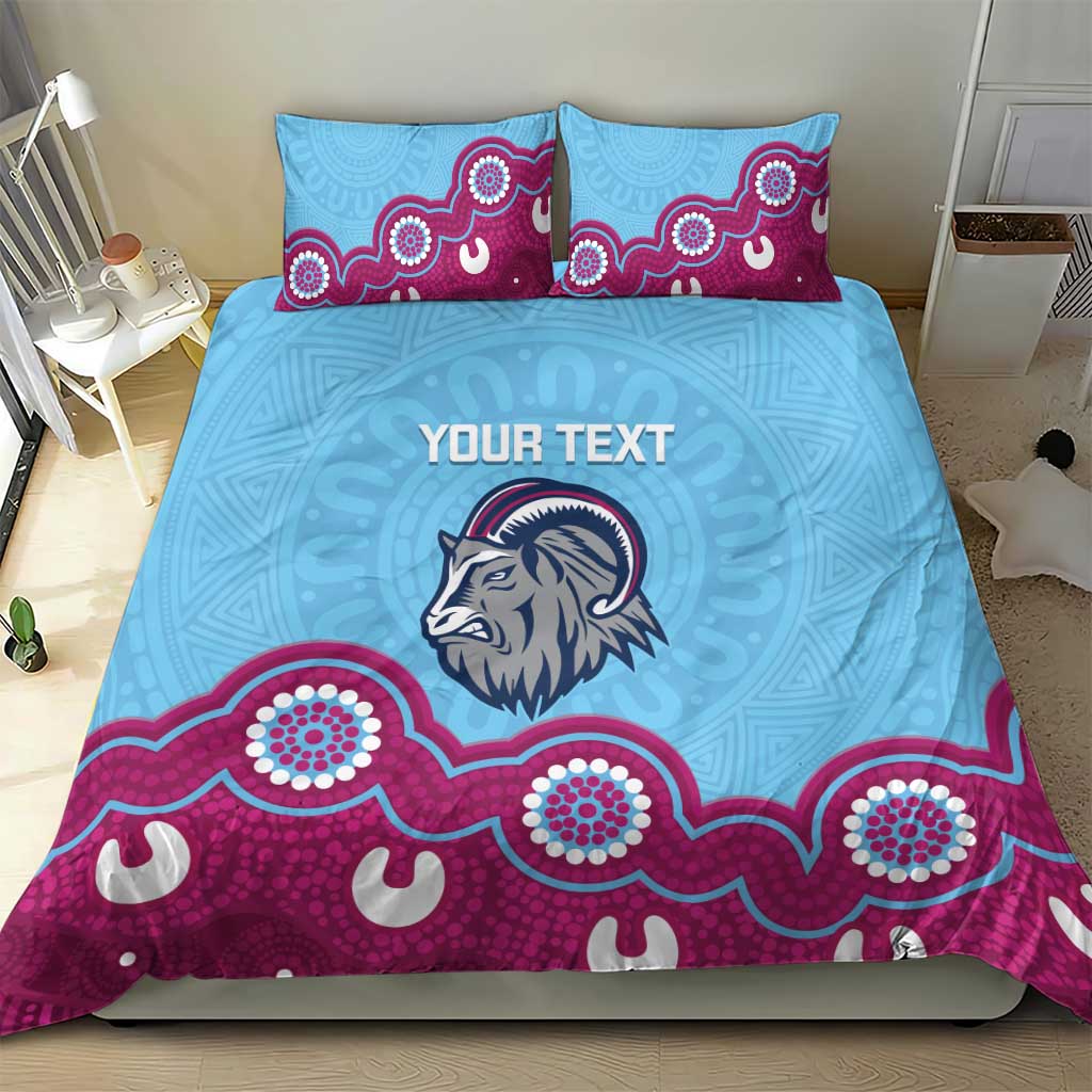 Central Queensland Rugby Custom Bedding Set Go Capras Aboriginal Art - Aussie Hoodie