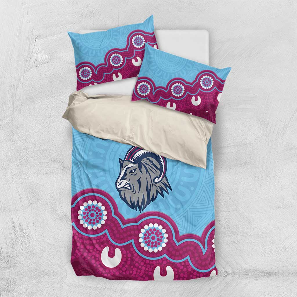 Central Queensland Rugby Custom Bedding Set Go Capras Aboriginal Art - Aussie Hoodie