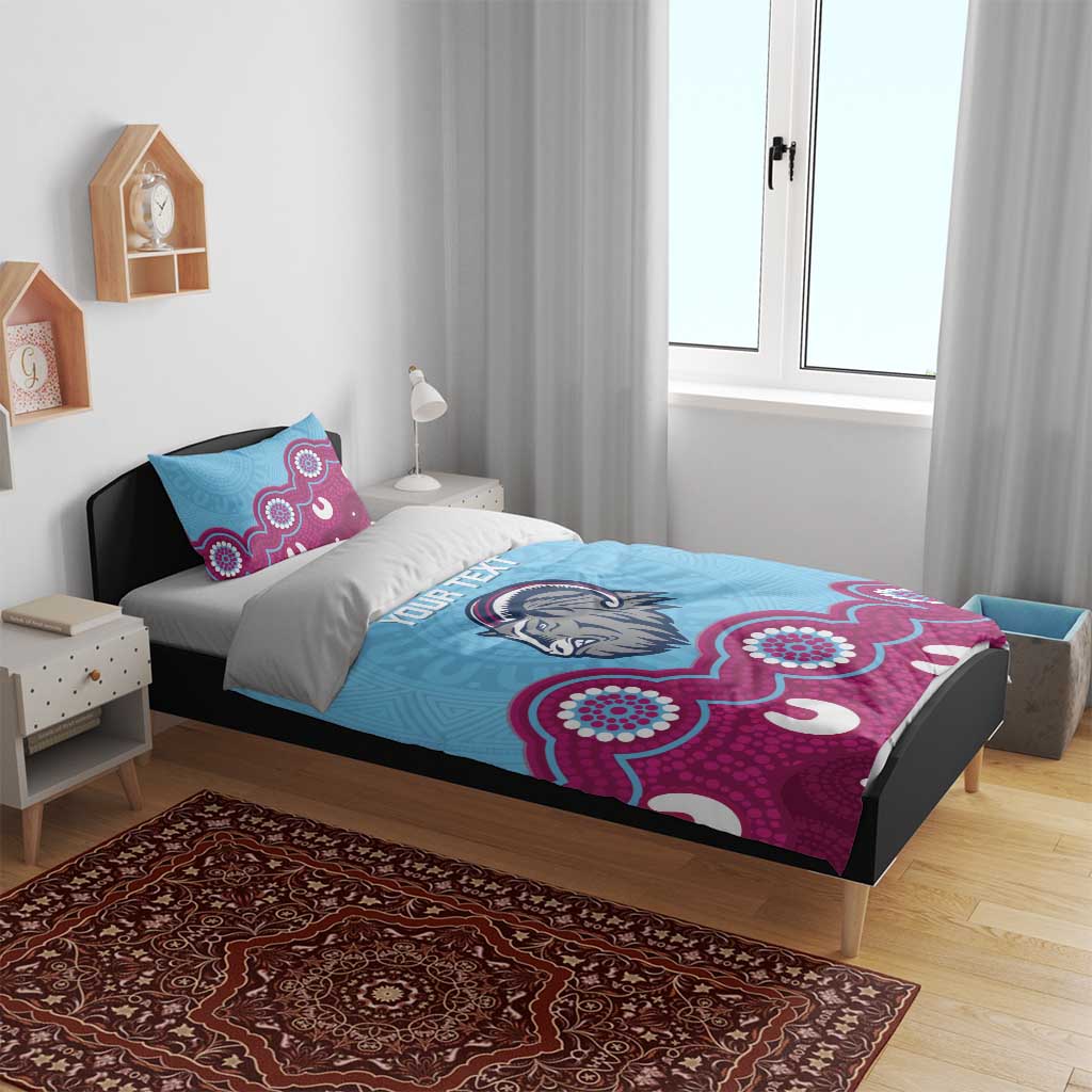 Central Queensland Rugby Custom Bedding Set Go Capras Aboriginal Art - Aussie Hoodie