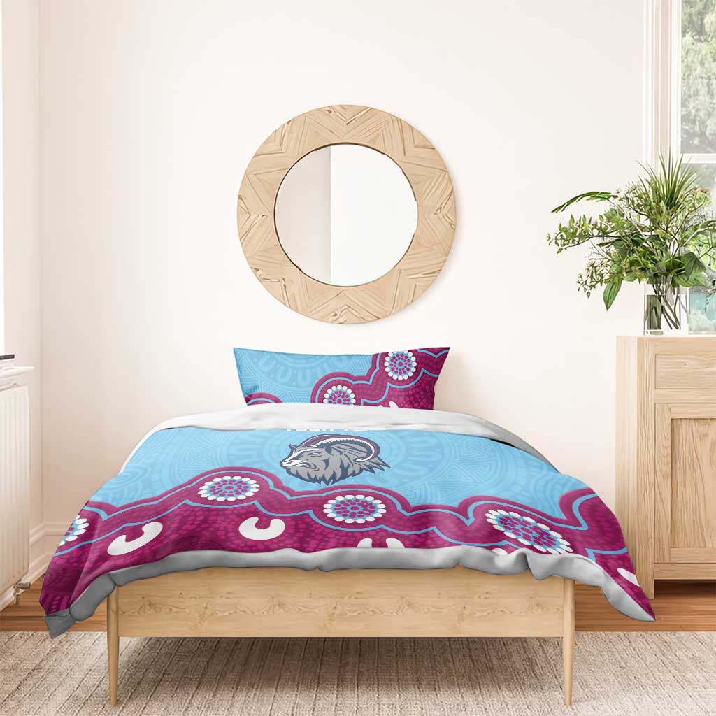 Central Queensland Rugby Custom Bedding Set Go Capras Aboriginal Art - Aussie Hoodie
