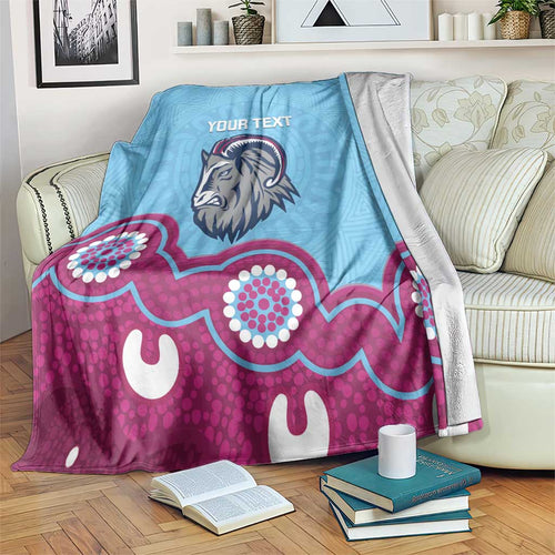 Central Queensland Rugby Custom Blanket Go Capras Aboriginal Art - Aussie Hoodie