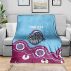 Central Queensland Rugby Custom Blanket Go Capras Aboriginal Art - Aussie Hoodie