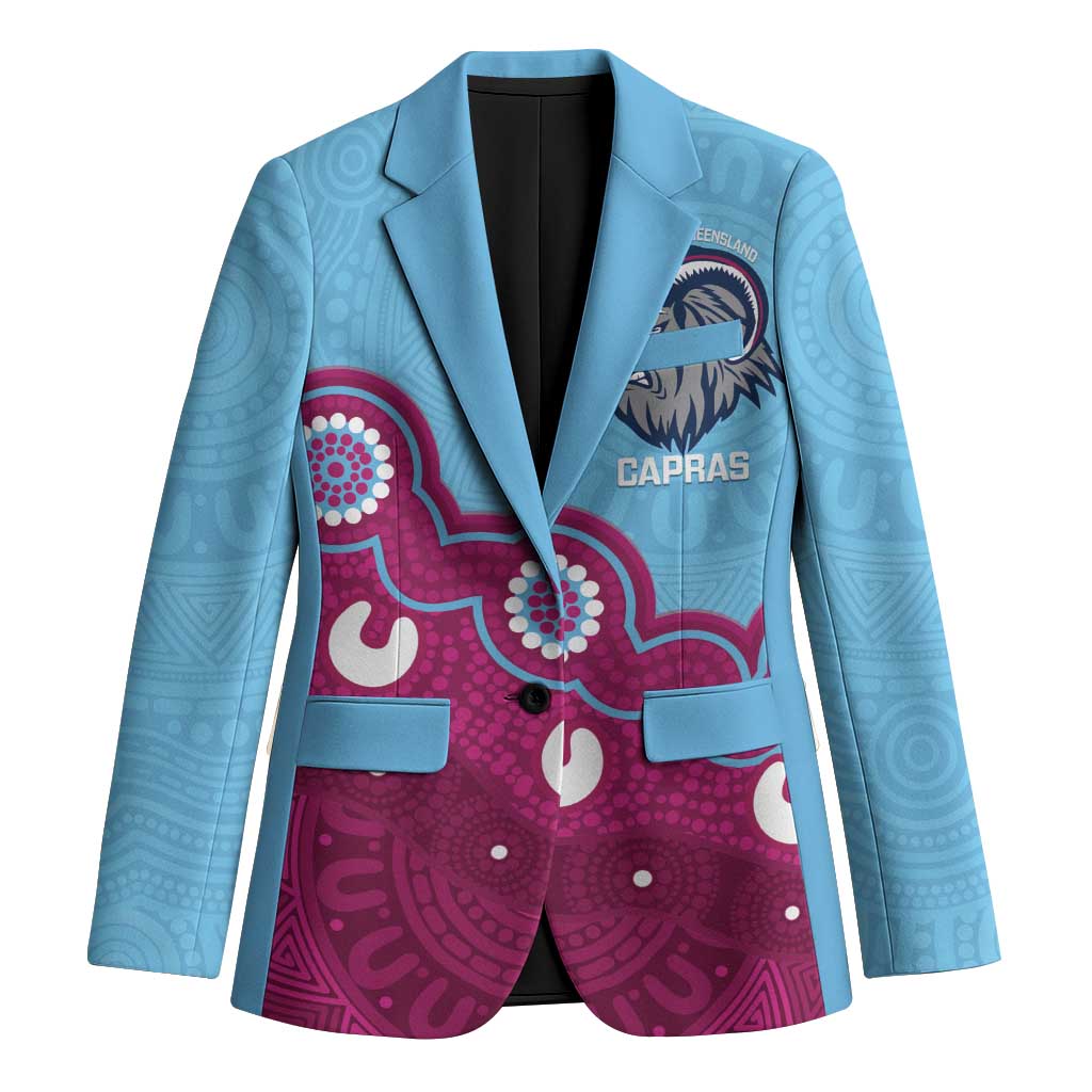Central Queensland Rugby Custom Blazer Go Capras Aboriginal Art - Aussie Hoodie