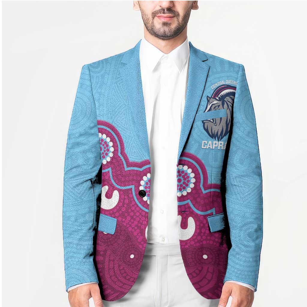 Central Queensland Rugby Custom Blazer Go Capras Aboriginal Art - Aussie Hoodie