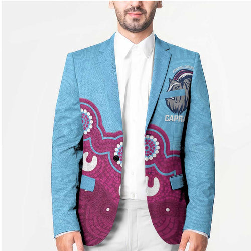 Central Queensland Rugby Custom Blazer Go Capras Aboriginal Art - Aussie Hoodie
