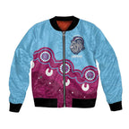 Central Queensland Rugby Custom Bomber Jacket Go Capras Aboriginal Art - Aussie Hoodie
