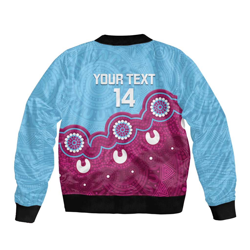 Central Queensland Rugby Custom Bomber Jacket Go Capras Aboriginal Art - Aussie Hoodie