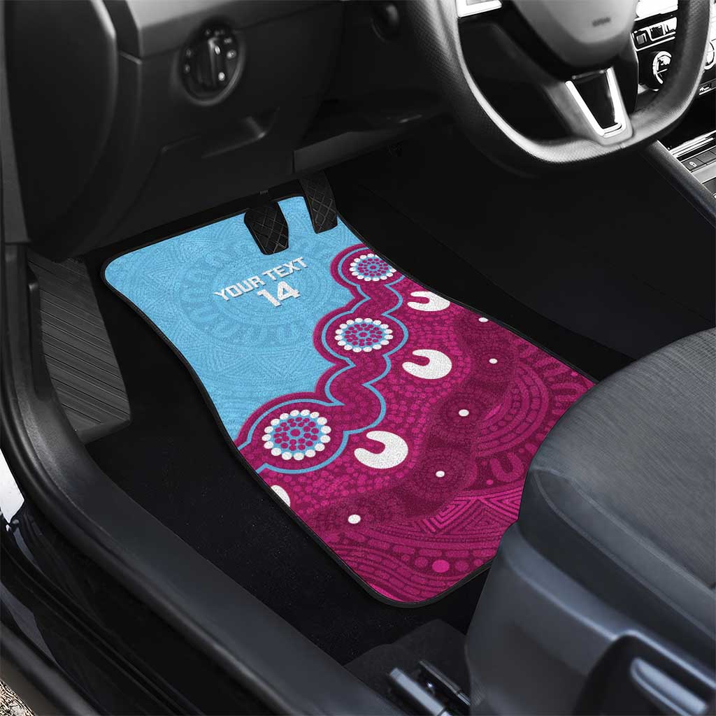 Central Queensland Rugby Custom Car Mats Go Capras Aboriginal Art - Aussie Hoodie