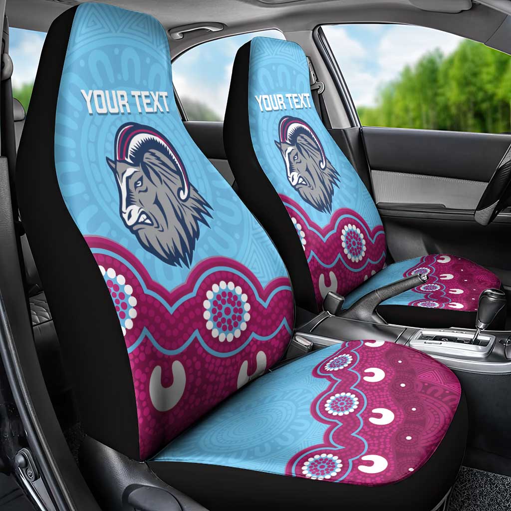 Central Queensland Rugby Custom Car Seat Cover Go Capras Aboriginal Art - Aussie Hoodie