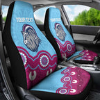 Central Queensland Rugby Custom Car Seat Cover Go Capras Aboriginal Art - Aussie Hoodie