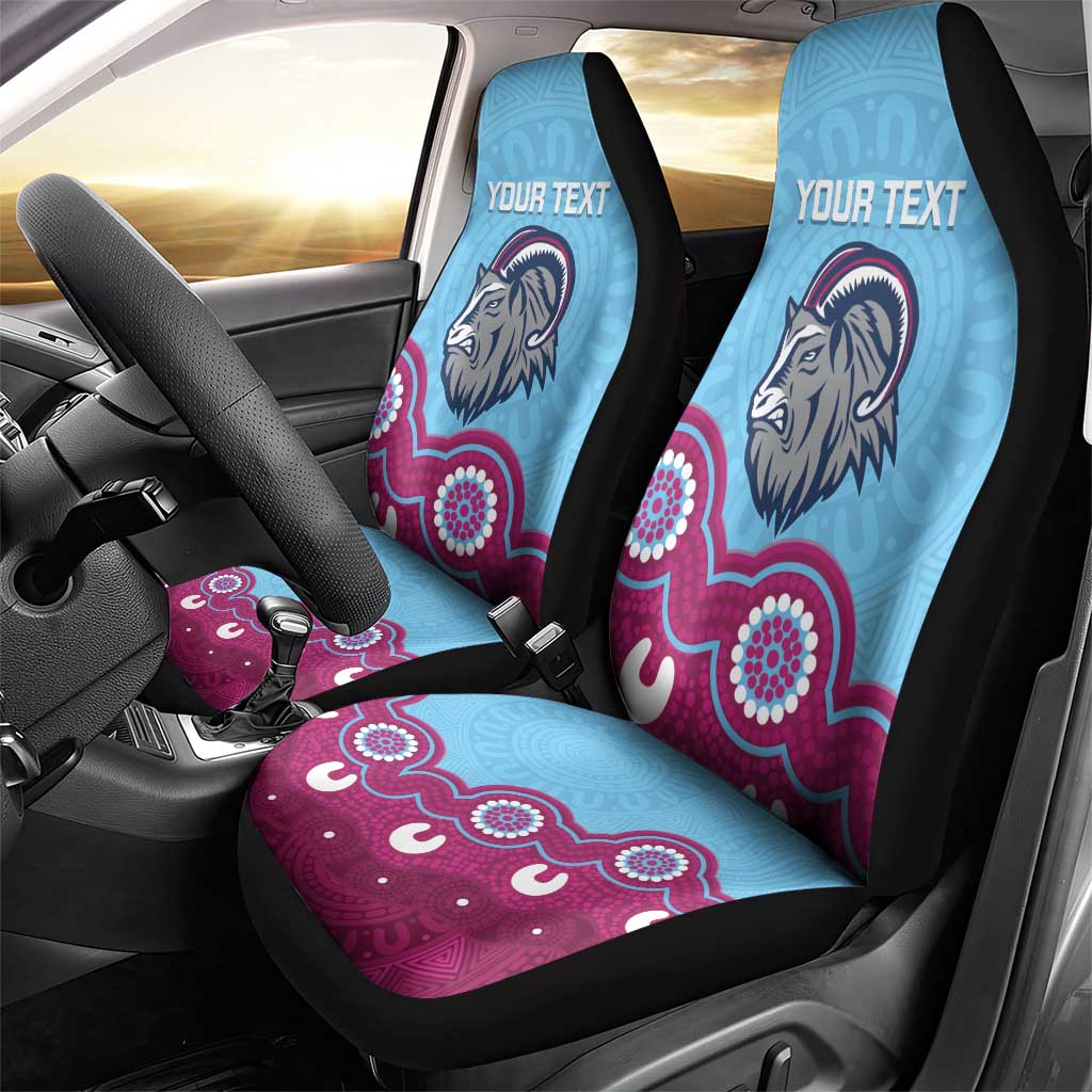 Central Queensland Rugby Custom Car Seat Cover Go Capras Aboriginal Art - Aussie Hoodie