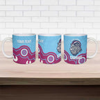 Central Queensland Rugby Custom Ceramic Mug Go Capras Aboriginal Art - Aussie Hoodie
