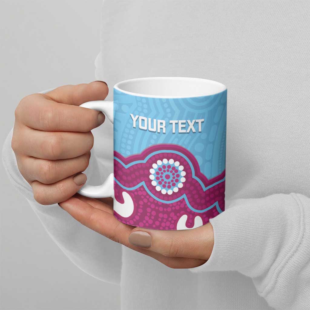 Central Queensland Rugby Custom Ceramic Mug Go Capras Aboriginal Art - Aussie Hoodie