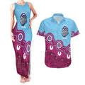 Central Queensland Rugby Custom Couples Matching Tank Maxi Dress and Hawaiian Shirt Go Capras Aboriginal Art - Aussie Hoodie