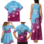Central Queensland Rugby Custom Family Matching Tank Maxi Dress and Hawaiian Shirt Go Capras Aboriginal Art - Aussie Hoodie
