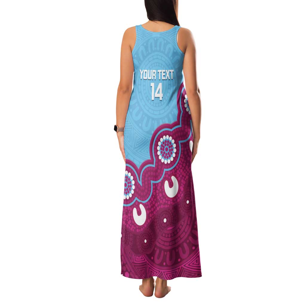 Central Queensland Rugby Custom Family Matching Tank Maxi Dress and Hawaiian Shirt Go Capras Aboriginal Art - Aussie Hoodie
