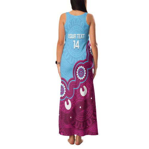 Central Queensland Rugby Custom Family Matching Tank Maxi Dress and Hawaiian Shirt Go Capras Aboriginal Art - Aussie Hoodie