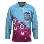 Central Queensland Rugby Custom Hockey Jersey Go Capras Aboriginal Art - Aussie Hoodie