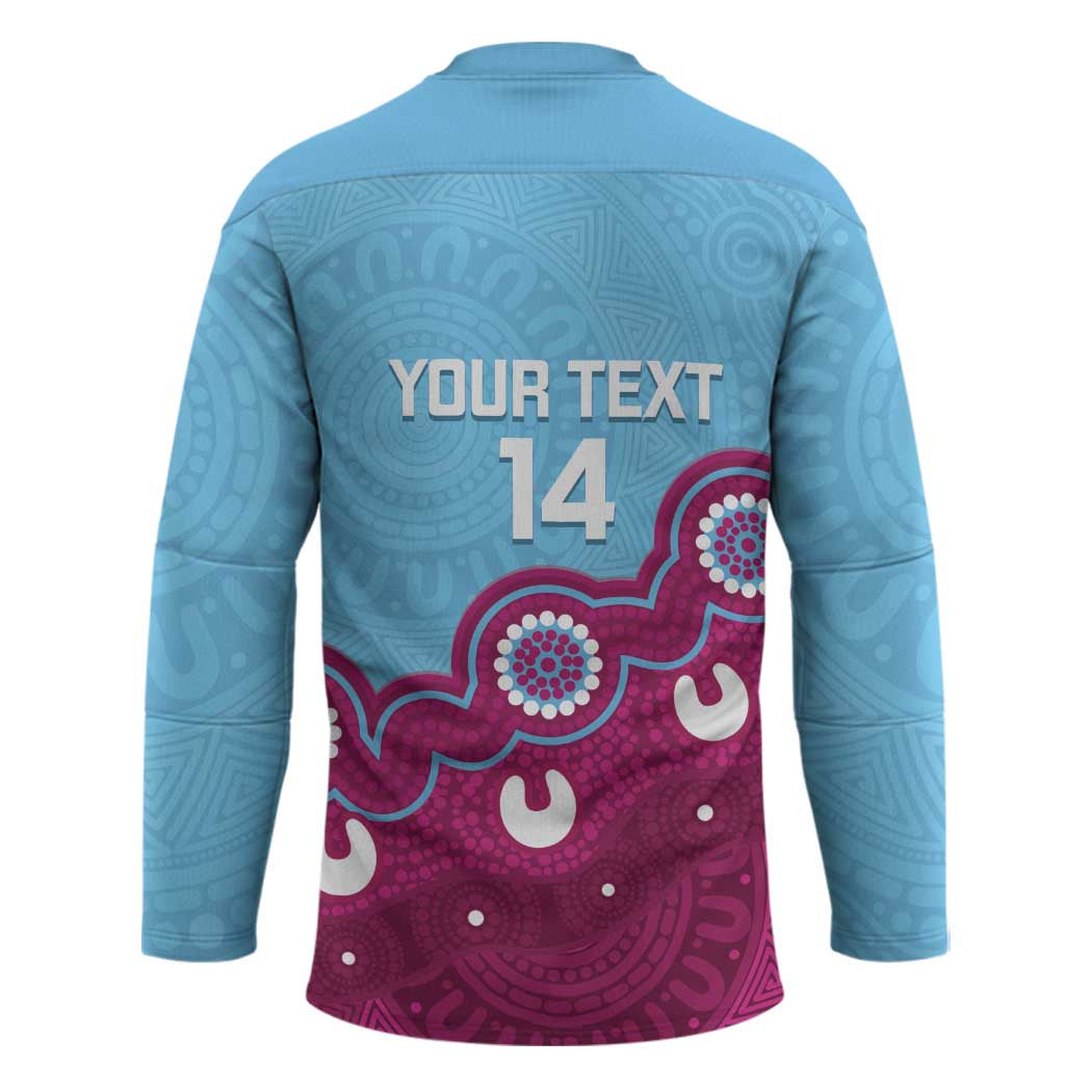 Central Queensland Rugby Custom Hockey Jersey Go Capras Aboriginal Art - Aussie Hoodie