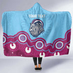 Central Queensland Rugby Custom Hooded Blanket Go Capras Aboriginal Art - Aussie Hoodie