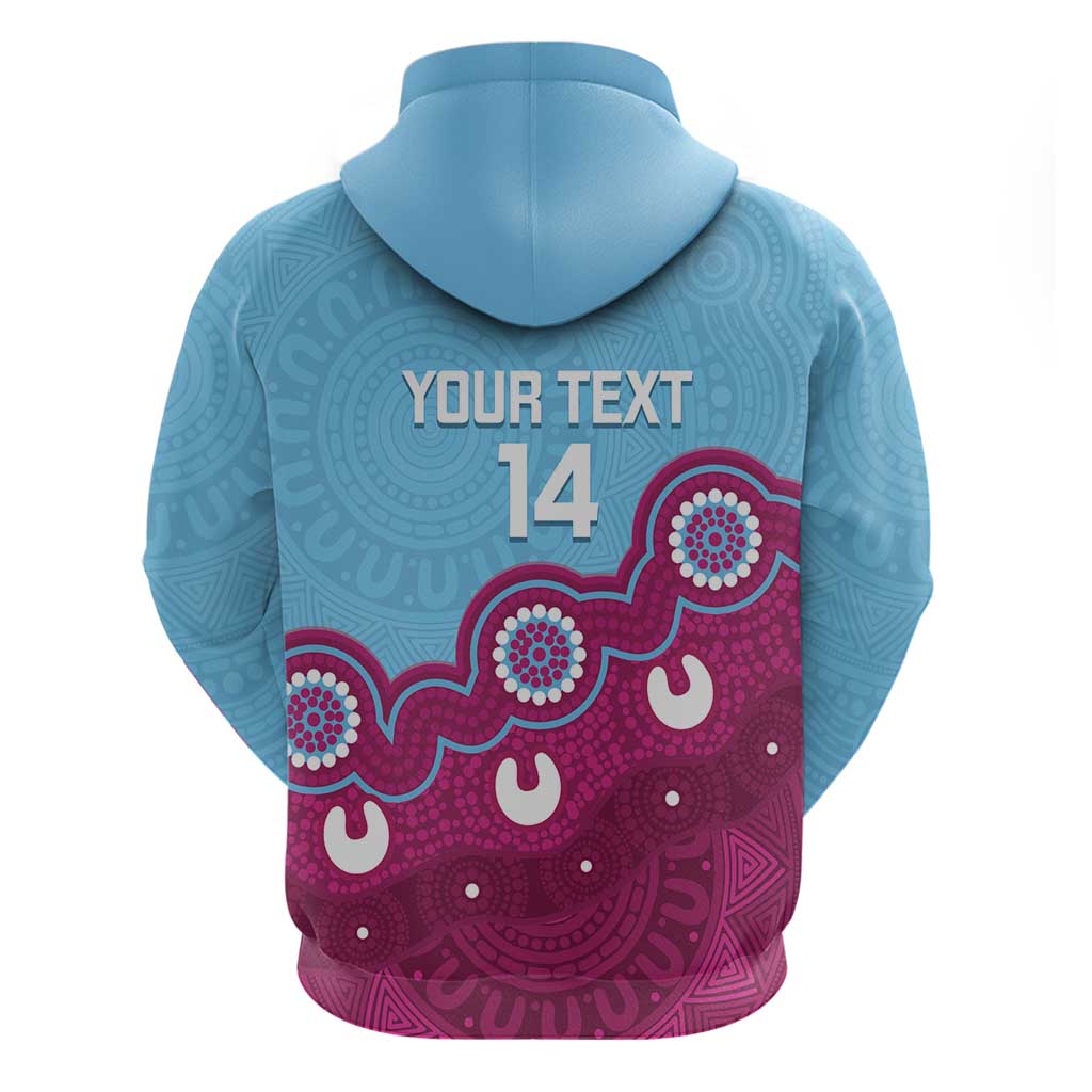 Central Queensland Rugby Custom Hoodie Go Capras Aboriginal Art - Aussie Hoodie